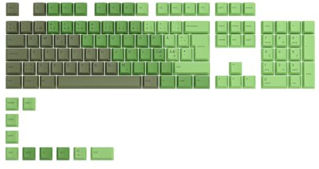 Glorious Gaming 115x GPBT-Keycaps - Cherry-Profil, äußerst widerstandsfähiger PBT-Kunststoff, optisch EIN Blickfang, überragende Akustik, Originalschrift, Nordisch Layout - Olive