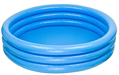 Paddling Pool Swim Pool Kids Children's Inflatable Swimming Summer Garden (3 Ring Crystal Blue Pool 58 x 13)