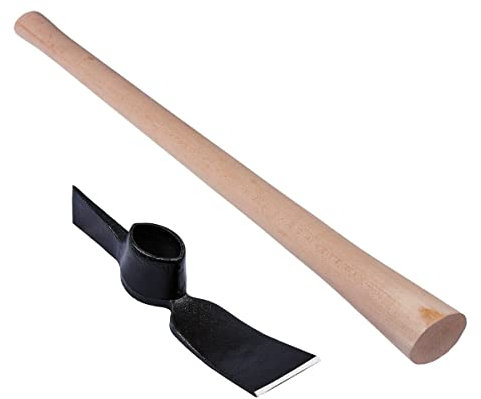 Heavy Duty Pick | Mattock | 5 or 7lb Head | Fibreglass or Hardwood Shaft (5lb Grubbing Mattock Head with Fibreglass 36 90cm handle shaft Garden Adze Pick Axe)