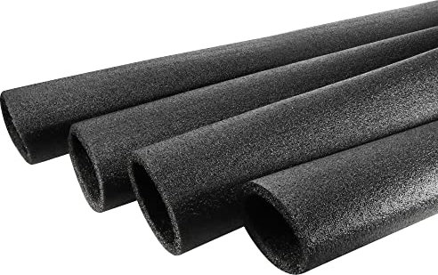 sourcing map Schaumstoffschlauch, Schutzhülle, schwarz, Polyethylen-Rohr, 60 x 80 mm, für Rohrisolierung, 4 Stück