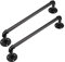 Augnongly Lot de 2 porte-serviettes en métal style industriel vintage pour salle de bain Noir
