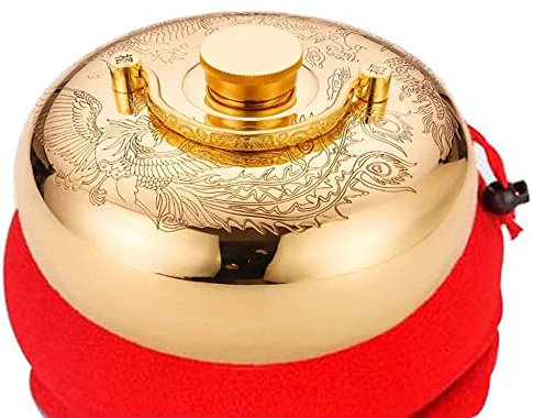 BEISCO Fashy Wärmflasche 0.6 Liter Mit Bezug Kinderwärmflasche, 1.5L Groß Wärmeflasche, 2L/3L Bettflasche Für Erwachsene, Geruchsneutral, Robust Und Langlebig (Color : Craft Bottle, Size : XXL-22CM)