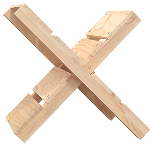 vidaXL Solid Pine Wood Log Holder - ic Firewood Storage Rack for Fireplaces and Log Burners