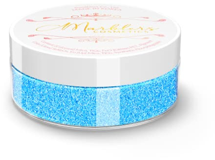 MARBLERS Cosmetic Grade Fine Neon Glitter [Fluorescent Blue] 0.18oz (5g) | Fine | Non-Toxic | Vegan | Cruelty-Free | Eyeshadow, Nail Polish, Nail Art | Festival, Rave & Party Makeup | Body & Face