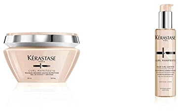 Kérastase | Haarmaske für krauses und lockiges Haar & Kérastase | Pflegende Gel-Creme für lockiges und krauses Haar, Für definierte und perfektionierte Locken