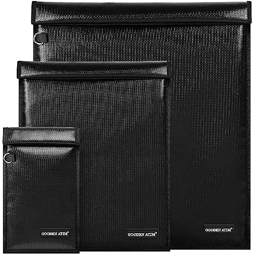 Faraday Bag(3 Pack) for Laptops & Tablets & Phones, RFID Signal Blocking Bag Faraday Cage, Signal Jammer for Privacy Protection, Anti-Tracking Anti-Spying, Fireproof & Waterproof Faraday Pouch