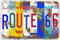 Route 66 States Metall-Blechschild, Vintage-Stil, Wanddekoration, 20,3 x 30,5 cm