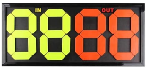Generico Tabellone Sostituzione Portatile Arbitro Partita di Calcio Display 83x38Cm
