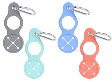ARFUKA Silicone Water Bottle Clip with Carabiner Multifunctional Carrier Towel Hook & Backpack Hanger for Outdoor Activities, Travel & Daily Use Pack of 4