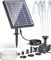 Biling Teichpumpe Solar Brunnenpumpen, 2.5W Solar Springbrunnen für Außen Solarpumpe mit Filter für Brunnen, Solarbrunnen für Draussen Garten mit 1,2 m Schlauch 6 Düsen für Kolibribad, Teich