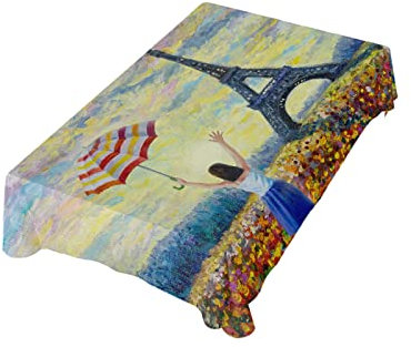 Tischdecke Eiffelturm? Reisen Sie Nach Paris, Frankreich Tischläufer Mode Tischdecke Eckig Premium Tischwäsche Für Küche Esstisch Festival 137x183cm