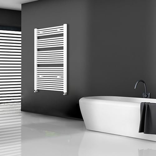 Aica Sanitarios Blanco Radiador Toallero de Agua, Calentador de baño, Calienta Toallas Rápidamente (1200x600 mm)