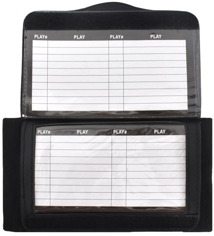 Football Wrist Playbook mit 2 Papierkarte Transparent Cover Tactical Wrist Coach Teaching Board Football Play Wristbands Fold Wristband Notepad für Verschiedene Sportarten
