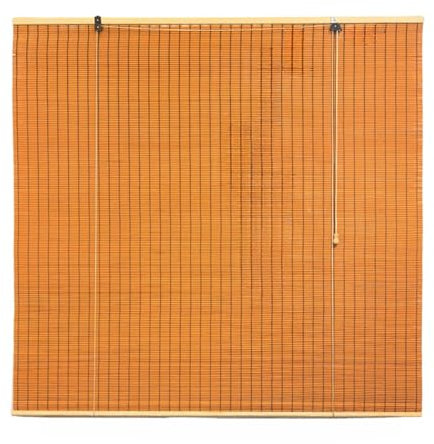 ZHUOZ1T Bambusrollo Natur Bambus-Rollo,95% Verdunkelungsrollos,Bambus Raffrollo,Sonnenschutz Sichtschutz Rollo Seitenzugrollo,für Fenster und Türen,Breite×Höhe (65cm x 120cm,Orange)