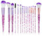AOZUO 15 Stück Pinselset Makeup,Schminke Make Up Pinsel Set,Schminkpinsel Set Professionelles Foundation Sparkles Puderpinsel Powder Lidschatten Concealer Highlight Beauty für Frauen Foundation Rouge