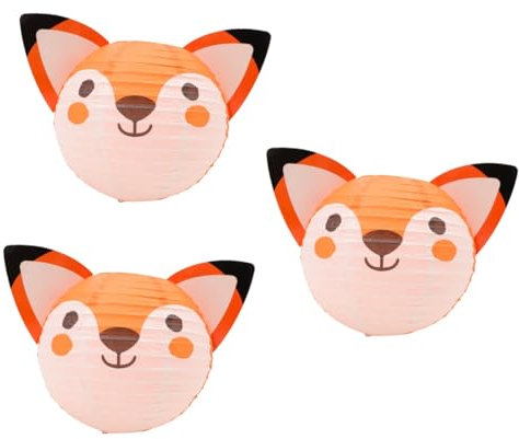 ibasenice 3stücke Paper Lantern Für Karton Tier Laterne Fuchs Für Bastelprojekte Feste Und Partys Dekoration Für Kindergärten Und Feiern