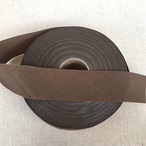 Ungefalzt Schrägband Baumwolle Polyester Gemisch 40mm zum nähen (Koffein Braun, 10 Metre)