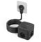 TESSAN Steckdosenleiste Flachstecker PD 20W Schnellladen, 3 Fach Mehrfachsteckdose mit 2 USB C und 2 USB A, Steckdosenwürfel mit Schalter, Verlängerungskabel 1,5M Mehrfachstecker für Büro, Schwarz