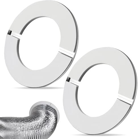Lot de 2 rosettes de recouvrement pour tuyau de poêle en acier inoxydable 160 mm - Cache-tuyaux divisés - Rosace pour tuyau d'échappement - Rosace pour tuyaux d'échappement et conduites d'eau