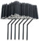 dhaikkkd 200 Black Flexible Straws Paper 100% Biodegradable Straws Nature Drinking Tubes Children Paper Tubes 19.7CM×0.6CM