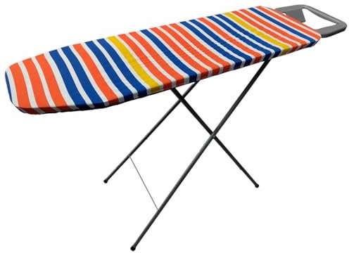 AC - Tabla de Planchar Plegable - Fabricada en Madera - Incluye Soporte para Plancha y Patas metálicas Antideslizantes - 33 x 100 cm - Color Surtido