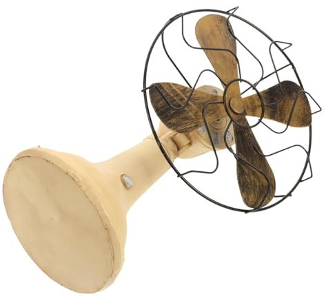 IMIKEYA Fan Ornaments Desktop Decor Living Room Fan Vintage Desk Fan Living Room Decor Desktop Fan Decorations for Home Antique Vintage Fan Model Decorative Standing Fan Synthetic Resin
