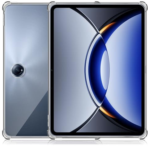 Haofun Funda Compatible con OnePlus Pad 2/OPPO Pad 3 Pro, Silicona TPU de Alta Resistencia y Flexibilidad, Esquinas Reforzadas, Anti-Golpes, Blando Transparente