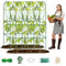 Gurkenspalier für Hochbeet, 165 x 127 cm, hohes Metall-Garten-Rankgitter für Kletterpflanzen, Outdoor, U-Form, Gemüse, Rankhilfe für Tomaten, Kürbis, Zucchini, Erbsen, Trauben, Früchte, Blumen