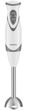 Pritech Batidora de mano 300W, Varilla Desmontable, Cuchillas de acero inoxidable, Potente, Campana antisalpicadura, Alimentos para bebe, Pure, Sopa, Salsas, Batir, BPA Free