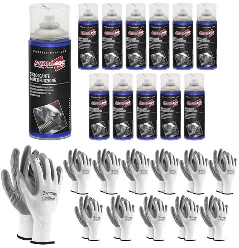 Lot de 12 bombes de déverrouillage en aérosol 400 ml SVITOL à grande puissance débloquant et protecteur + 12 paires de gants nitriles offerts