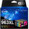 Uniwork 963 XL Druckerpatronen Multipack Wiederaufbereitet für HP 963 Patronen für HP Officejet Pro 9010 Patronen 9012 9020 9013 9014 9015 9016 9018 9019 9022 9025 (‎‎‎‎‎‎‎4er-Pack)