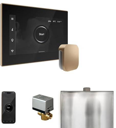 Mr Steam XButler Steam Shower Ctrl Pkg w/iSteamX Control and Steamhead in Black Brushed Bronze