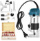 Rifilatore Per Legno A Batteria Brushless Da 800 W, Fresatrice Portatile Da 40.000 Giri/min Per Legno E Alluminio, Rifilatore 220 V Con Cambio A 6 Velocità E Set Di 15 Punte Da 1/4