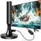 TV Aerial - Amplified TV Antenna for Smart TV 250+ Miles Long Range Support 4K 1080P All Local with Booster