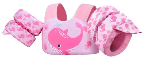 Gogokids Baby Schwimmweste mit Schwimmflügeln für 15-30 kg, EN 13138-1 Zertifizierte Schwimmhilfe für Kinder von 2-6 Jahren, Schwimmnudel für Kleinkinder mit Armflügeln für Pool, Strand & Schwimm