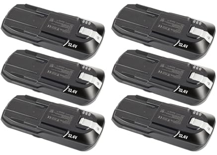 6pcs 32.4v 2000mAh Batterie Li-ION pour Aspirateur, Compatible avec Rowenta RH99, E-tek Ss-2230002599, Ss-2230002590, Ss-2230003384, Ss-2230002589,ZR0097U2, Ss-2230002951