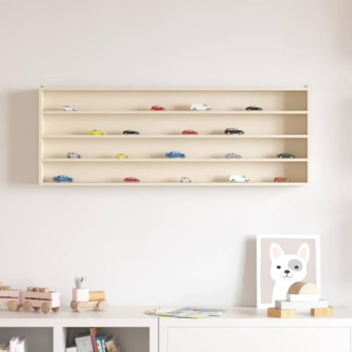 mtlskopl Braun Holz-Wandregal 100 x 8,5 x 36 cm Sperrholz massiv Modernes Design platzsparend für Living Room Büro & Flur