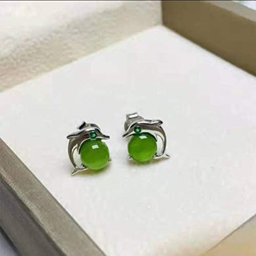 ZCCZJS Ohrringe Ohrringe für Frauen Ohrringe Frau Sterling Schmuck Jasperite Sterling Ohrring Accessoiresco UI