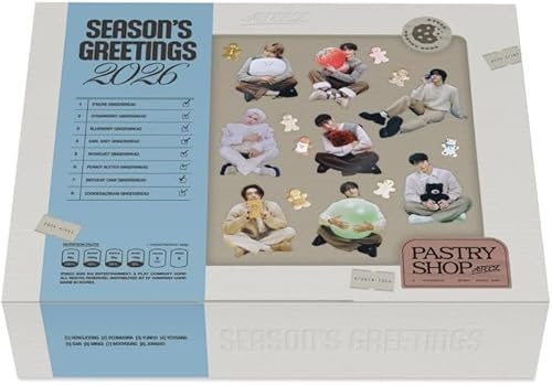 A-TEEZ 2026 Saisongrüße, Konditorei/Kalender+Tagebuch+Buch+Schlüsselanhänger+Karten+Geschenk