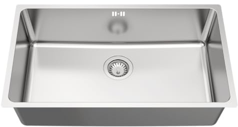 Essebagno Inoxa fregadero 1 cubeta sola 76x44 acero inoxidable