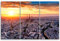 Bilderdepot24 hochwertiges Leinwandbild XXL - View of Paris - Frankreich - 120 x 80 cm mehrteilig (3 teilig) 2211 B