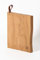 Rio Lindo Schneidebrett Chop Chop 34x22x2,5cm aus massivem u. geöltem Eichenholz in Premium Qualität mit Ledergriff /100% Handarbeit/Unikat/nachhaltiges Holzbrett/Servierbrett für die Küche