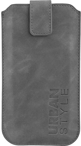 URBAN STYLE Trend CASE Größe 5.2 Soft Touch Gray, zum Beispiel für Samsung G900 Galaxy S5 und viele andere größenähnliche Geräte Innenmaße: Circa 147 x 74 x 10 mm