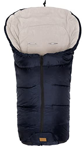 Stimo Winterfußsack ECO Big für Buggy Kinderwagen Jogger Fußsack (Marine/GRAU)
