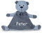Sterntaler Schmusetuch Baylee Bär mit Namen für Baby & Kinder personalisiert für Jungen Blue, mit Rassel (Blau)