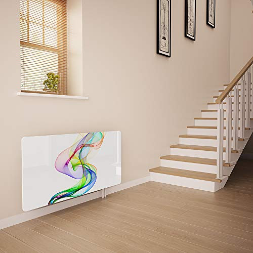 Glass Radiator Cover Printed - Rainbow Wave - Made by Premier Range in 1220mm Wide x 640mm High