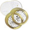 WeddingTree 50 Ballonkarten Hochzeit Vintage - Ring Design - Ballonflugkarten für Hochzeit - Extra leicht für langen Flug - Gelocht