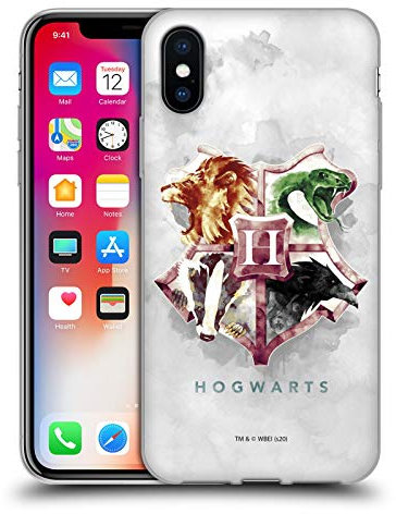 Head Case Designs Offizielle Harry Potter Hogwarts Deathly Hallows XVI Soft Gel Handyhülle Hülle kompatibel mit Apple iPhone X/iPhone XS