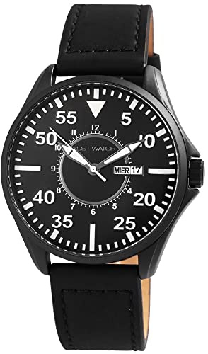 Just Watch Austin Herren-Uhr Leder Datum Tag Analog Quarz JW20113