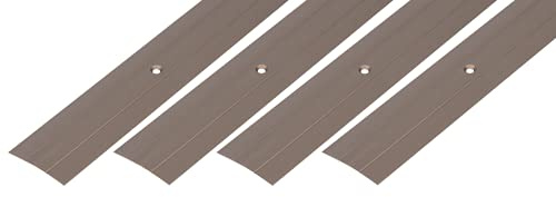Alberts 498580 Übergangsprofil | mit zwei Rillen | Aluminium, bronzefarbig eloxiert | 900 x 37,8 mm | 4er Set